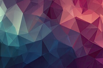 Obraz premium Abstract polygonal pattern with a gradient of cool and warm colors