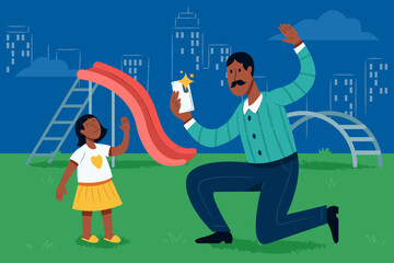 Take Picture Of Lovely Daughter