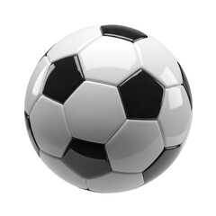 Naklejka premium 3d soccer ball isolated on transparent background