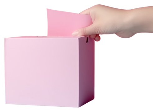 PNG Paper voting box hand letterbox.