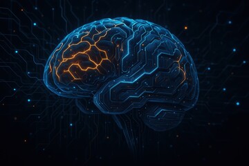 Advanced neural network visualization with AI consciousness emerging from futuristic digital brain architecture