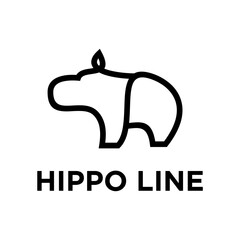 Minimalist Hippo Logo Design