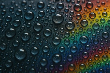 Ceramic coating creating rainbow light refraction on luxury vehicle surface