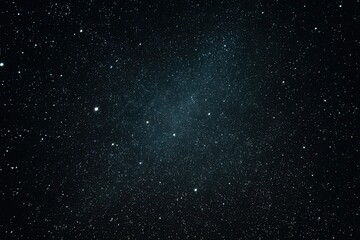 Fototapeta premium Starry night sky, dense clusters of stars, faint galaxy