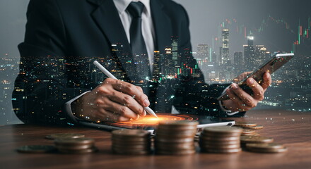 Financial Technology and Investment Strategy Concept