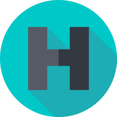 Letter H Typography Design