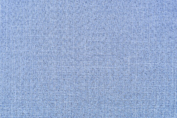 Close-up of Blue Linen Fabric Texture