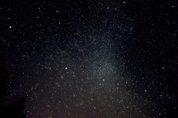 Obraz premium Starry night sky, milky way. Vast expanse of dark night sky, densely populated with stars of varying brightness.