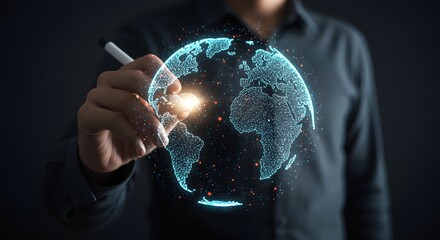 Global Digital Network Connection Concept