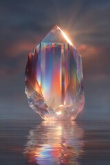 Fototapeta premium Refraction of Light through Crystal Structure