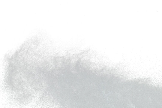 Million of Star Dust, Photo image of falling down shower rain snow, heavy snows storm flying. Freeze shot on black background isolated overlay. Spray water fog smoke as star particle on wind