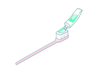 歯磨き粉と歯ブラシ