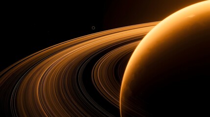 Saturn and Its Rings &ndash; Iconic View of the Gas Giant in Deep Space