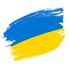 Ukraine flag, painted style