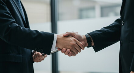 Successful Business Handshake: Partnership and Agreement