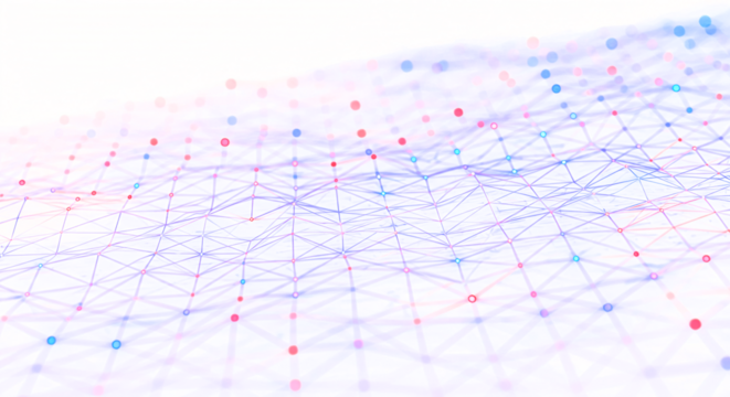 Abstract Network of Interconnected Data Points.