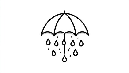 Umbrella protecting from rain
