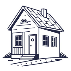 Minimalist home icon, clean flat style generated by ai