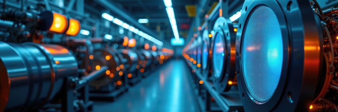 Industrial machinery in a manufacturing facility.