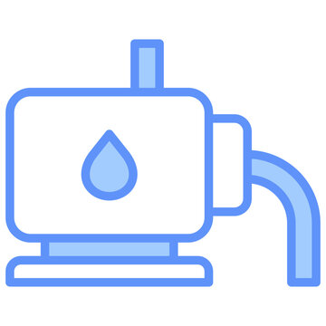 recommend clip art: Water Pump Outline Blue Color Icon