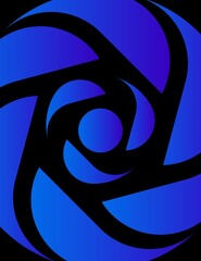 blue gradient geometric flower background