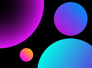 abstract bubbles gradient shape banner background