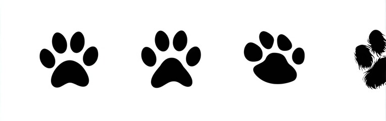 Simple black paw prints