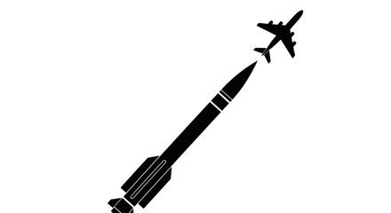 missile threat illustrative vector graphic for articles on air travel security military defense or geopolitical risk
