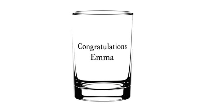 personalized congratulations glass a unique gift for emma and other graduates achieving milestones or celebrating success