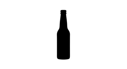 sleek black beer bottle silhouette perfect for brewery logos craft beer packaging and beverage industry designs