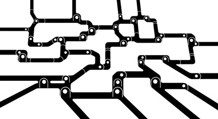 abstract black and white network design perfect for technology engineering and connectivity concepts