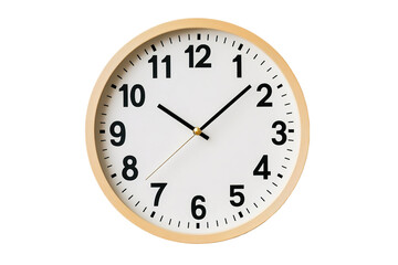 Decorative wall clock with modern numerals, Transparent PNG
