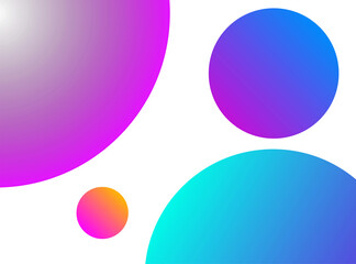 abstract bubbles gradient on white background