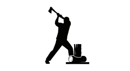 lumberjack silhouette powerful icon for strength hard work and achievement ideal for business construction and forestry projects