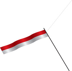 the icon , independence day, and maps of indonesia , red and white flag