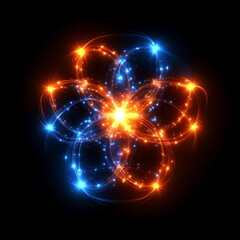 Obraz premium Abstract design with glowing circular patterns.