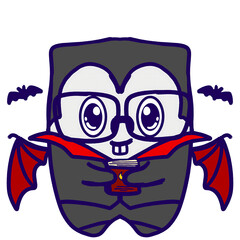 Sticker Kawaii Halloween Event - Cute Vampire Dracula Character with Expressions