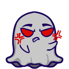 Sticker Kawaii Halloween Event - Cute Ghost Character with Expressions