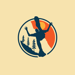 trail run logo vector