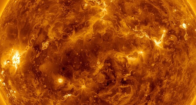 high-resolution image of sun corona with solar flares and dynamic energy patterns