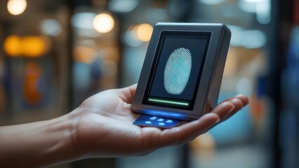 Fingerprint scanner in hand