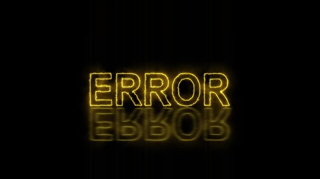 Error Message with Glitch Flash Text Animation