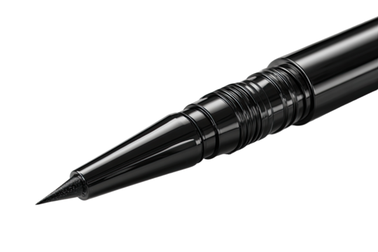 Close-up of a black fountain pen tip.  