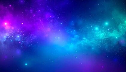 Cosmic Wonder A vibrant nebula explosion of purple and blue hues with glittering stars