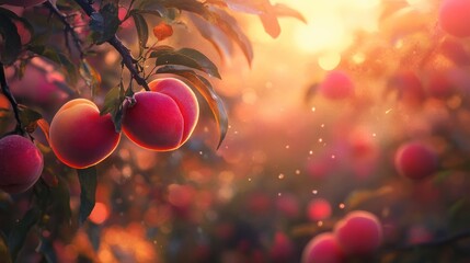 Peach of immortality from Chinese mythology, perfect fruit, skin glows with a soft, ethereal, life-giving light, mystical orchard backdrop (implie)