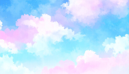 Fototapeta premium 空 生成AI 水彩 背景