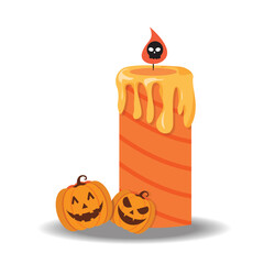 Candle and Pumpkin