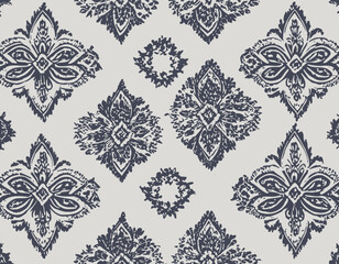 Traditional textile patterns with white background 