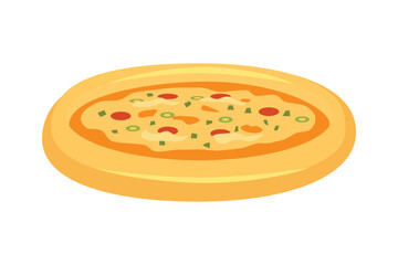 Melting pizza. Fast food. Pepperoni pizza. Junk food. Italian cuisine.