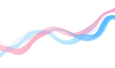 Abstract swirling ribbons of vibrant colors